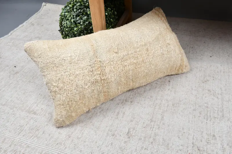 12x24 Beige Pillow Sham, Antique Pillows, Vintage Kilim Throw Pillow, Pillow Cover, Morroccon Kilim Cushion Cushion, Ethnical Kilim Rug Pillow - 7