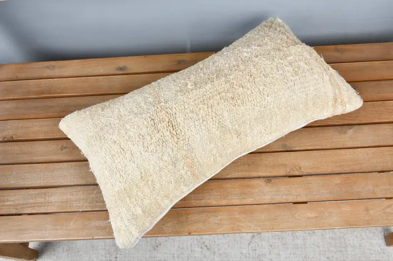 12x24 Beige Pillow Sham, Antique Pillows, Vintage Kilim Throw Pillow, Pillow Cover, Morroccon Kilim Cushion Cushion, Ethnical Kilim Rug Pillow - 2
