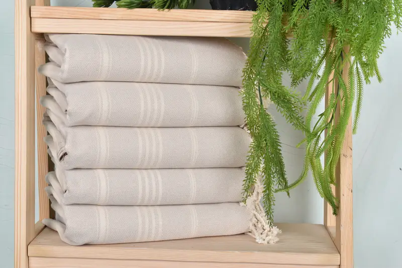 Sand-Resistant Peshtemal, Wedding Gift Ideas, Bachelor Bachelorette Party Favors, Custom Gift, Bridesmaid Gift, 68x40 Cotton Striped Towel - 1
