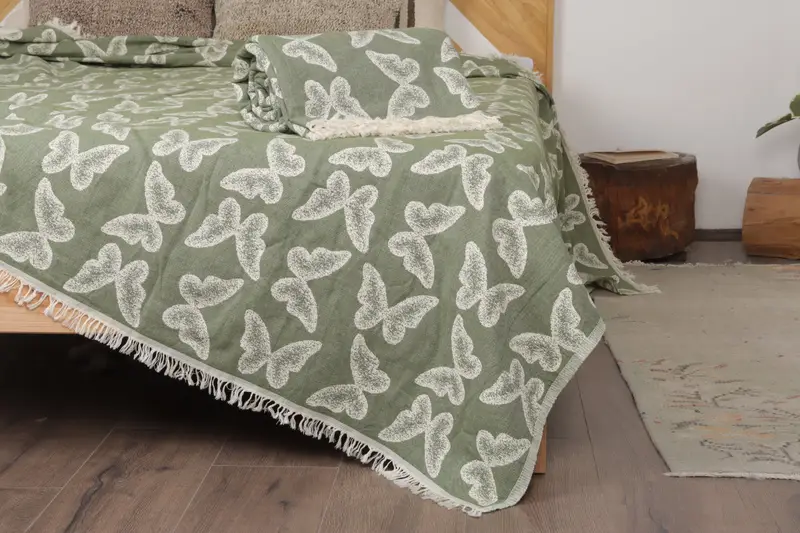 Personalized Gifts, 96x80 Cotton Butterfly Pattern Towel, Wedding Favors, Boho Throw Blankets, Extra Large Tablecloth, Valentines Day Gift For Him - 1