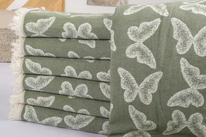 Personalized Gifts, 96x80 Cotton Butterfly Pattern Towel, Wedding Favors, Boho Throw Blankets, Extra Large Tablecloth, Valentines Day Gift For Him - 2
