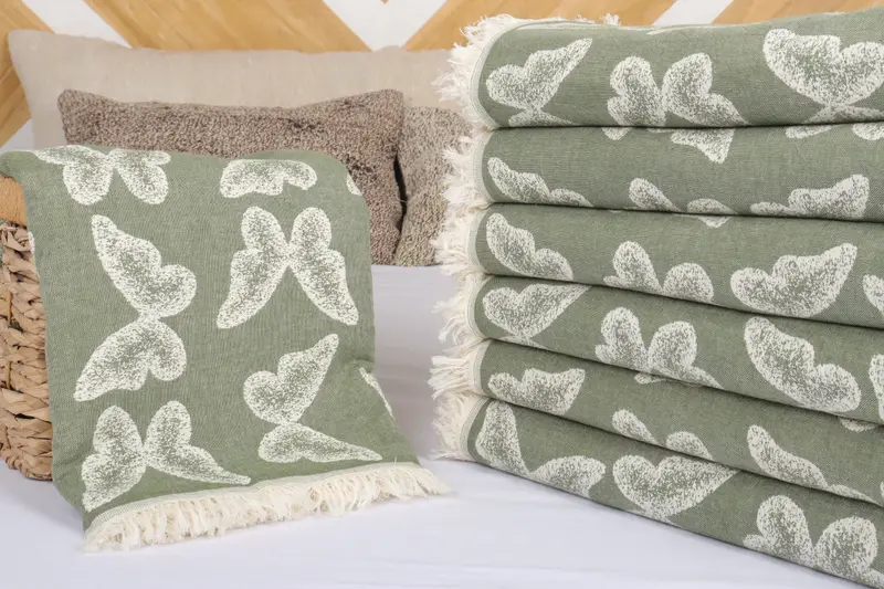 Personalized Gifts, 96x80 Cotton Butterfly Pattern Towel, Wedding Favors, Boho Throw Blankets, Extra Large Tablecloth, Valentines Day Gift For Him - 4