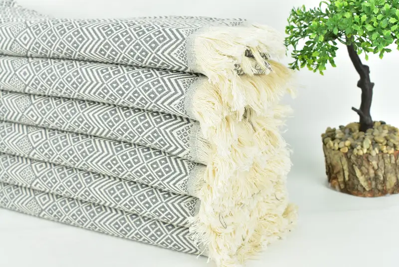 Welcome Wedding Gift, Turkish Towel Beach Towel, 70x40 Cotton Diamond Towel, Beach towel, Gym Towel, Best Beach Towel, Custom Beach Towel - 3