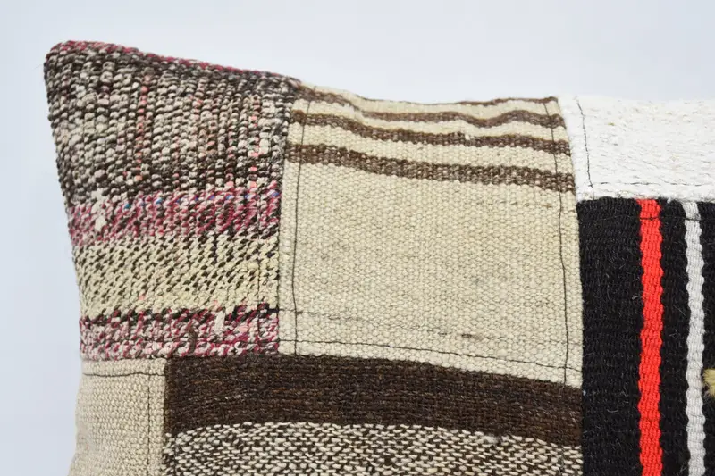 Kilim Pillow, Boho Pillow Sham Cover, Kilim Pillow Cover, 12x20 White Pillow Sham, Luxury Pillow Case, Cushion Cover, Custom Pillow Case - 2
