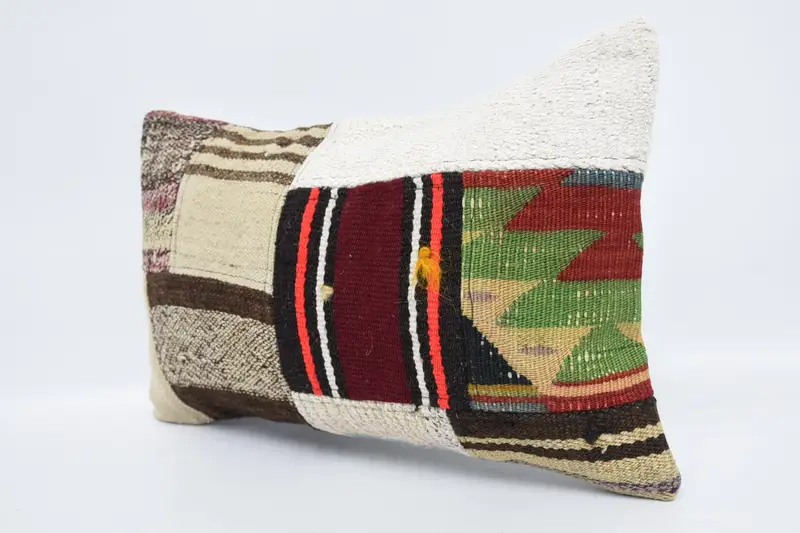 Kilim Pillow, Boho Pillow Sham Cover, Kilim Pillow Cover, 12x20 White Pillow Sham, Luxury Pillow Case, Cushion Cover, Custom Pillow Case - 4
