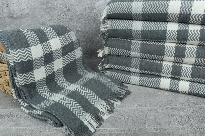 Decorative Blanket, Bachelorette Party Favors, Custom Wedding Gifts, 92x80 Cotton Striped Towel, Home Decor Blankets, Bachelorette Party Items - 3