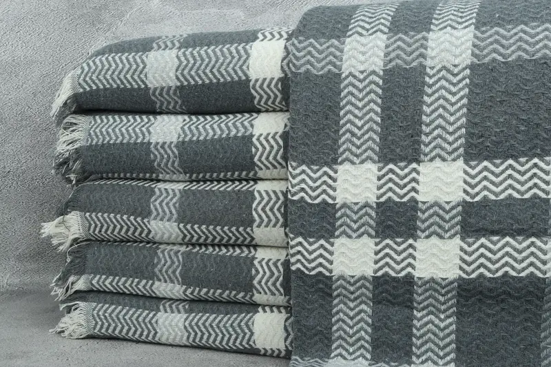 Decorative Blanket, Bachelorette Party Favors, Custom Wedding Gifts, 92x80 Cotton Striped Towel, Home Decor Blankets, Bachelorette Party Items - 1
