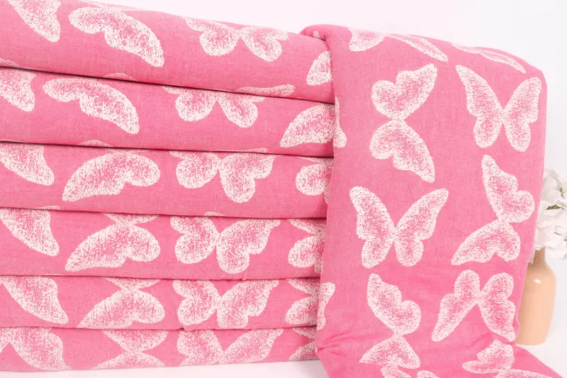 Custom Wedding Gifts, Personalized Blanket, Bachelor Bachelorette Party Favors, Woven Throw Blanket, 96x80 Cotton Butterfly Pattern Towel - 2