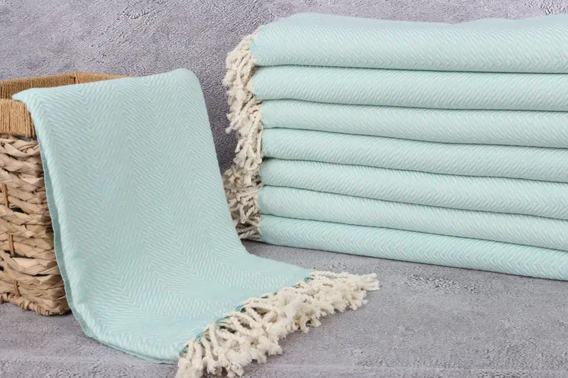 Embroidery Towels, Thin towel, Peshtemal Towel, 70x40 Cotton Chevron Towel, Sand-resistant Turkish towel for travel, Travel towel, Bridesmaid Gifts - 3