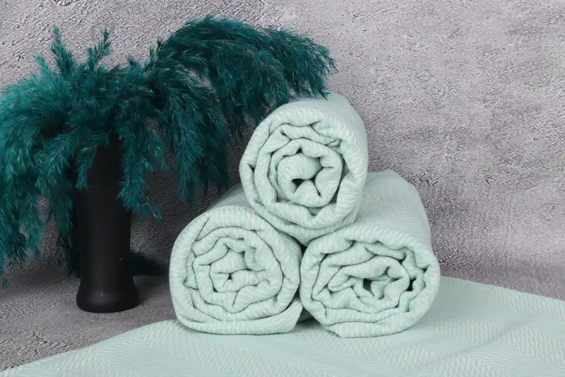 Embroidery Towels, Thin towel, Peshtemal Towel, 70x40 Cotton Chevron Towel, Sand-resistant Turkish towel for travel, Travel towel, Bridesmaid Gifts - 7