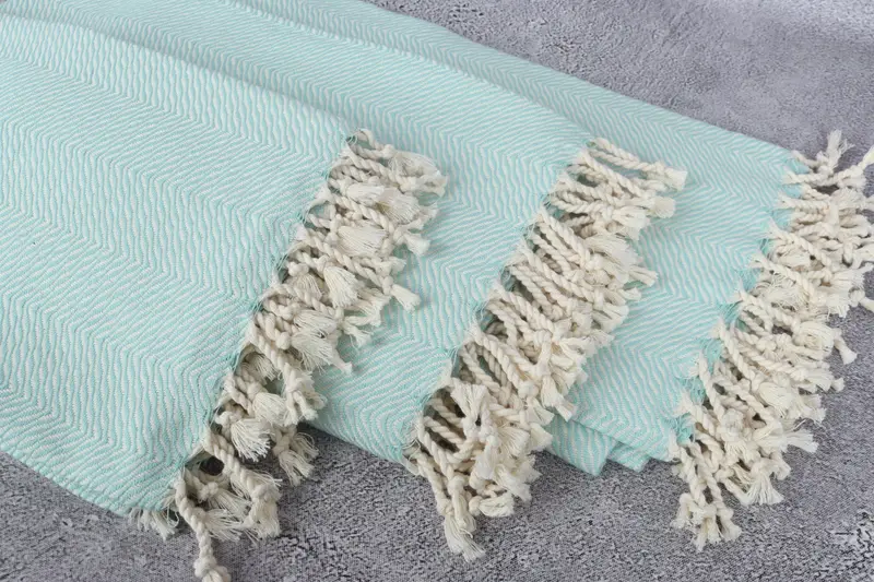 Embroidery Towels, Thin towel, Peshtemal Towel, 70x40 Cotton Chevron Towel, Sand-resistant Turkish towel for travel, Travel towel, Bridesmaid Gifts - 5