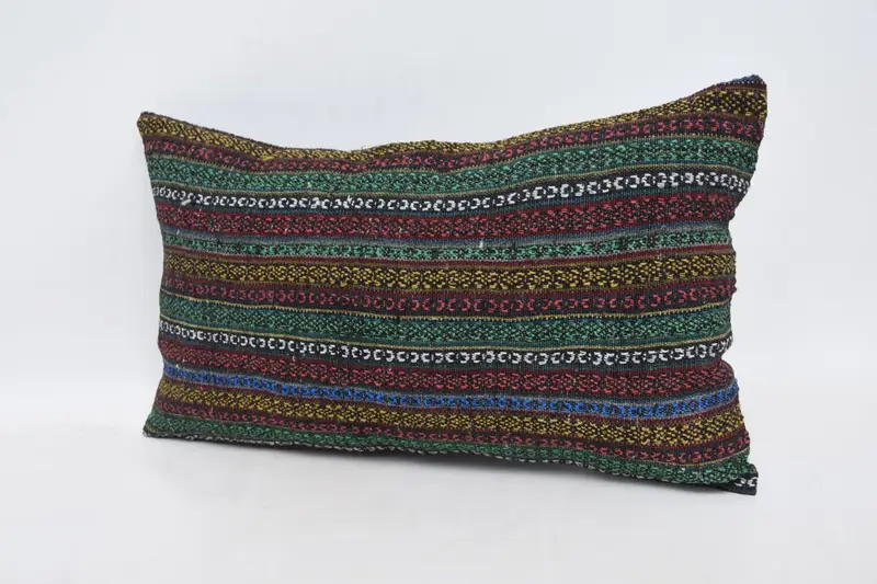 Throw Kilim Pillow, Bench Cushion, Authentic Cushion Cover, Home Decor Pillow, 12x20 Red Pillow Sham, Vintage Pillow, Pillow Cover - 4