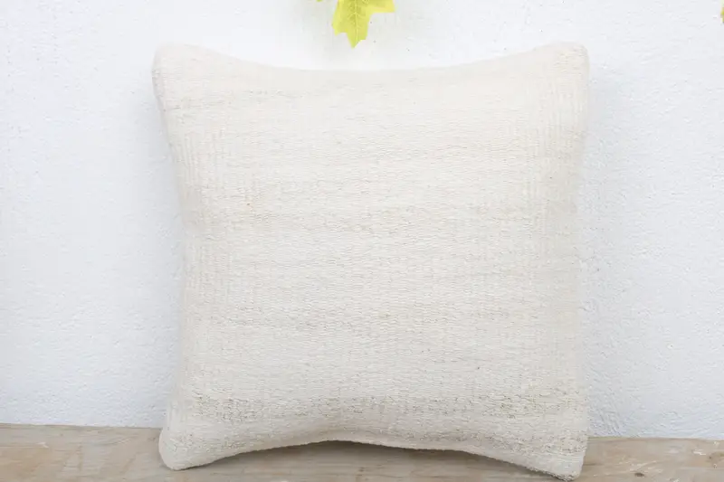 Outdoor Bolster Pillow Cover, Throw Kilim Pillow, 12x12 White Pillow Sham, Accent Throw Pillow, Gift Pillow, Cushion Cover, Pillow for Couch - 2