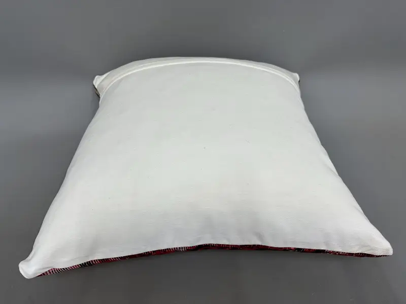 Ottoman Cushion Cover, Vintage Pillow, Interior Designer Pillow, Couch Pillow, Antique Pillows, Bed Pillow Case, Cushion Cover, 24x24 Red Pillow - 7