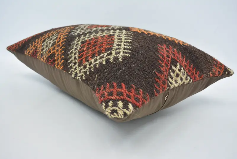 Tribal Pillow Cover, Interior Designer Pillow, Antique Pillows, 16x24 Red Pillow Cover, Turkish Kilim Pillow, Pillow, Vintage Kilim Pillow Cushion - 6