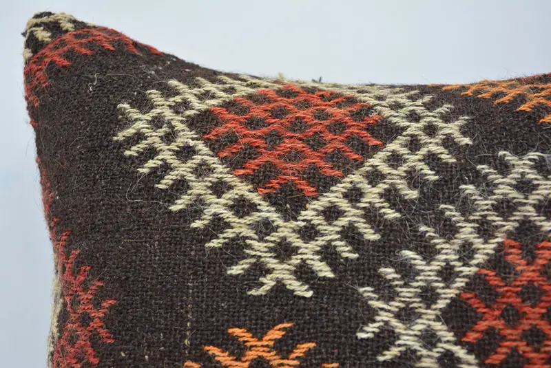 Tribal Pillow Cover, Interior Designer Pillow, Antique Pillows, 16x24 Red Pillow Cover, Turkish Kilim Pillow, Pillow, Vintage Kilim Pillow Cushion - 2