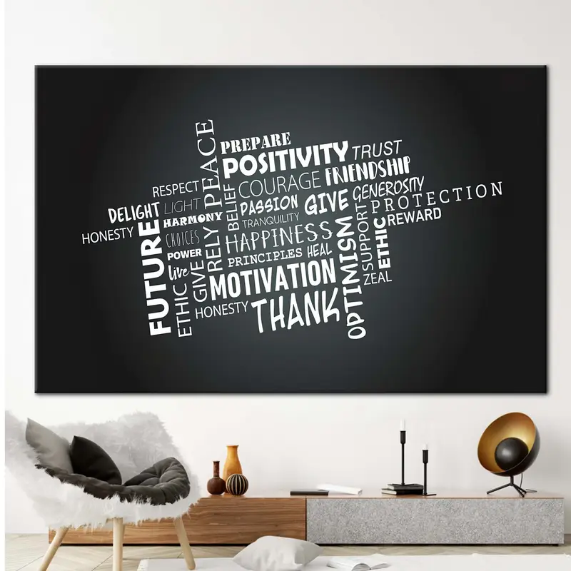 Elegant Canvas Art: Friendship, Honesty, and Positive Quotes