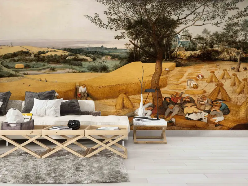 Pieter Bruegel the Elder Wall Paper, 3D Origami, The Harvesters Wall Poster, Famous Wall Decals, Country Wall Mural, 3D Papercraft, - 8