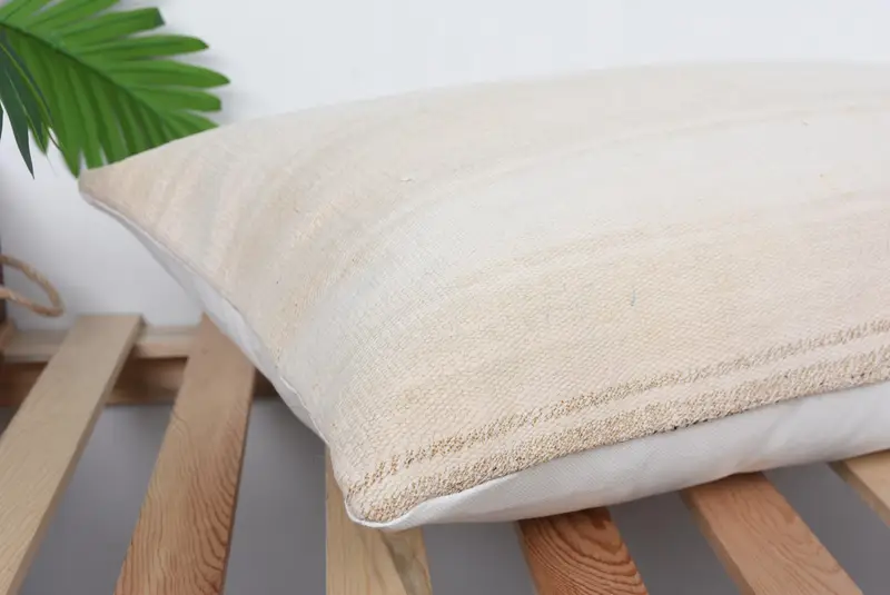 Turkish Corner Pillow, Boho Pillow, Pillow for Sofa, Pillow Case, Patio Pillow Cover, 16x24 Beige Pillow Sham, Antique Pillows, Accent Pillow - 6