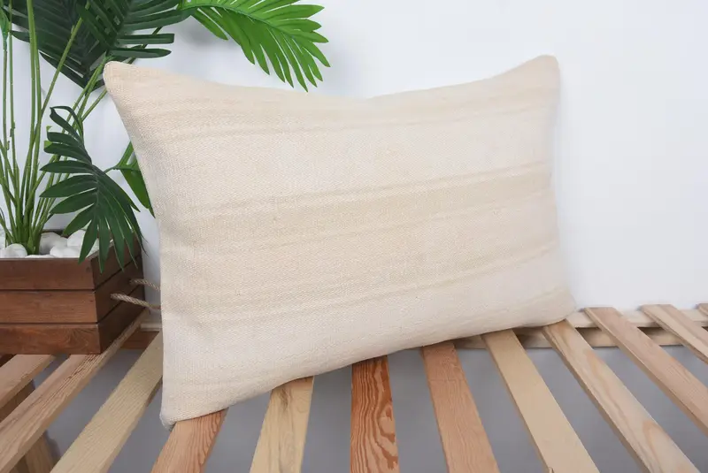 Turkish Corner Pillow, Boho Pillow, Pillow for Sofa, Pillow Case, Patio Pillow Cover, 16x24 Beige Pillow Sham, Antique Pillows, Accent Pillow - 4