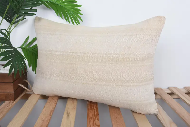 Turkish Corner Pillow, Boho Pillow, Pillow for Sofa, Pillow Case, Patio Pillow Cover, 16x24 Beige Pillow Sham, Antique Pillows, Accent Pillow - 5