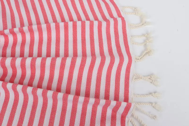 70x40 Cotton Striped Towel, Luxury Turkish beach towel for summer vacation, Cotton towel, Peshtemal Towel, Memorial Gift, Wedding Gift - 8