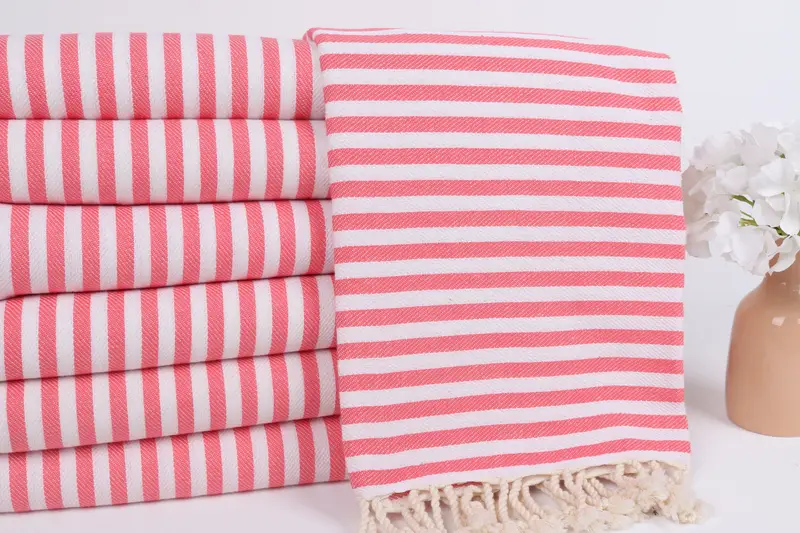 70x40 Cotton Striped Towel, Luxury Turkish beach towel for summer vacation, Cotton towel, Peshtemal Towel, Memorial Gift, Wedding Gift - 2