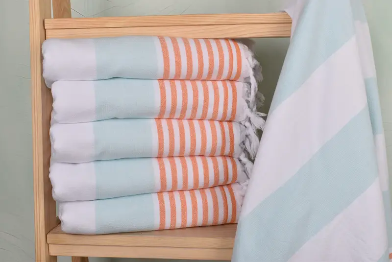 68x36 Cotton Striped Terry Towel, Personalized Beach Towel, Grandma Gift, Bath towel, Bachelorette Party Decorations, Wedding Hand Made Gift - 2