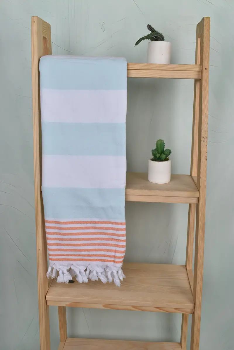 68x36 Cotton Striped Terry Towel, Personalized Beach Towel, Grandma Gift, Bath towel, Bachelorette Party Decorations, Wedding Hand Made Gift - 8
