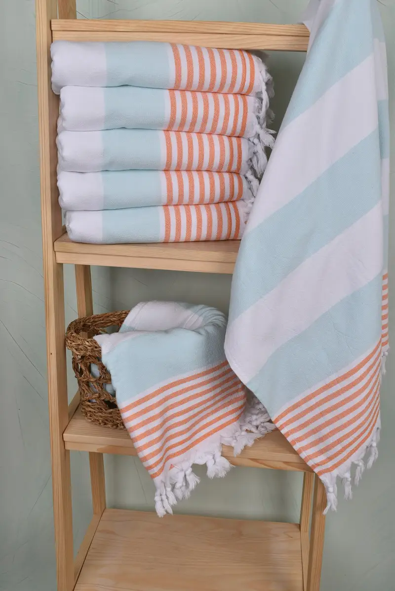 68x36 Cotton Striped Terry Towel, Personalized Beach Towel, Grandma Gift, Bath towel, Bachelorette Party Decorations, Wedding Hand Made Gift - 3