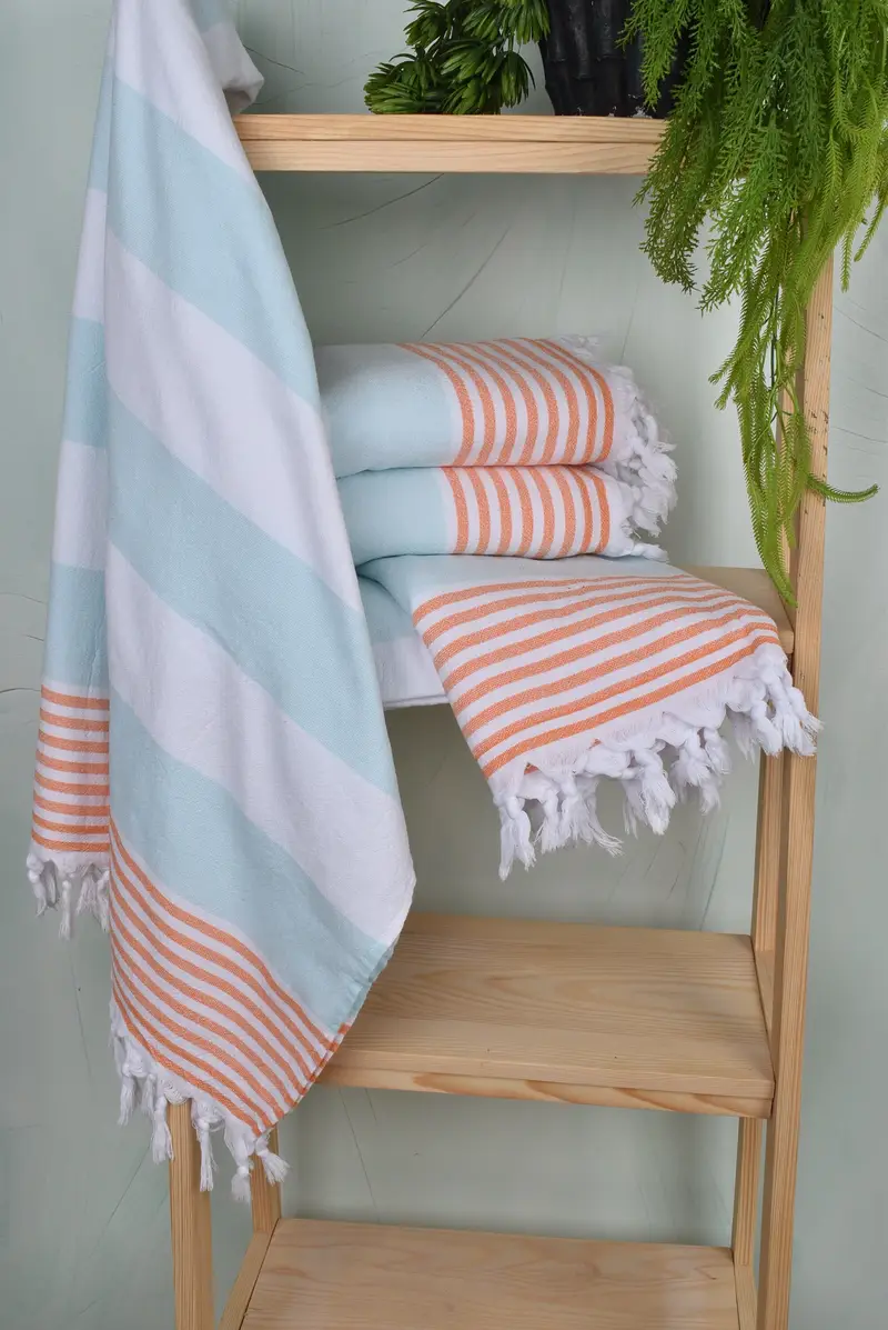 68x36 Cotton Striped Terry Towel, Personalized Beach Towel, Grandma Gift, Bath towel, Bachelorette Party Decorations, Wedding Hand Made Gift - 6