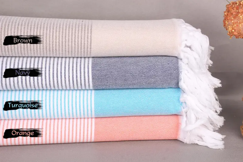 Bachelorette Party Gifts Bridesmaids, Bachelorette Party Items, 70x40 Cotton Striped Towel, Unique Gift, Hammam towel, Quick-Dry Beach Towel - 1