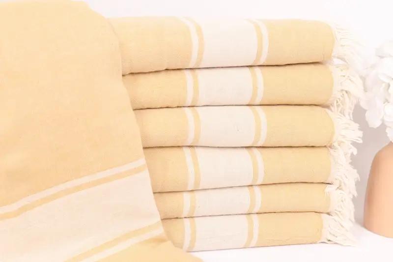 Personalized Blanket, Cotton Bedspread, 70x60 Cotton Striped Towel, Turkish Blanket Throw, Bedspread, Turkish Towel Beach Blanket, Housewarming Gift - 1