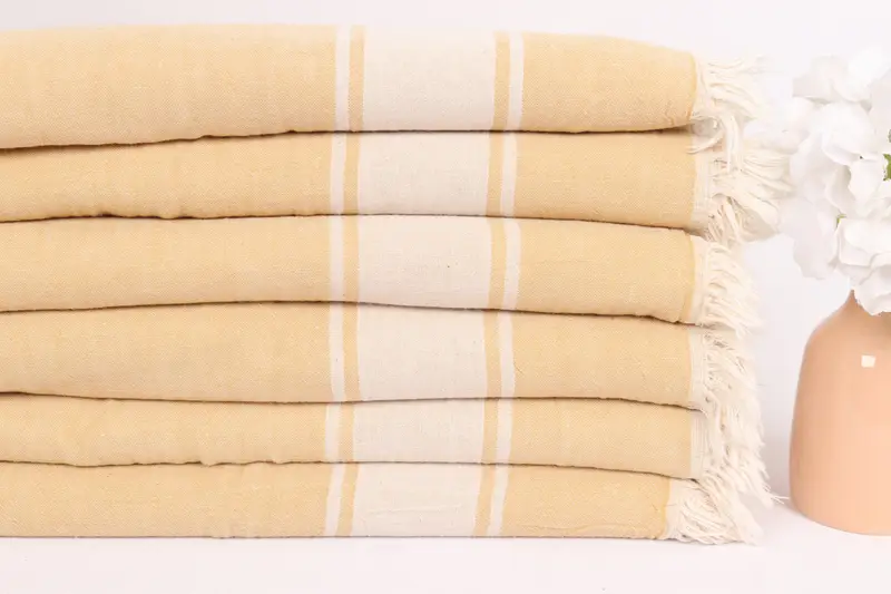Personalized Blanket, Cotton Bedspread, 70x60 Cotton Striped Towel, Turkish Blanket Throw, Bedspread, Turkish Towel Beach Blanket, Housewarming Gift - 3