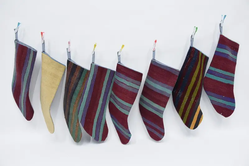 Bej Noel Süsleri Çorabı, Şenlikli Bej Noel Çorabı