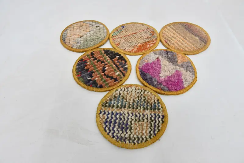 Posavasos elegantes de color rosa y bronce, posavasos de cristal antideslizantes