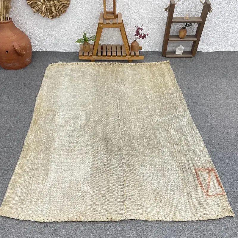 Alfombra Elegante Beige 4,9x6,1ft Solid Comfort