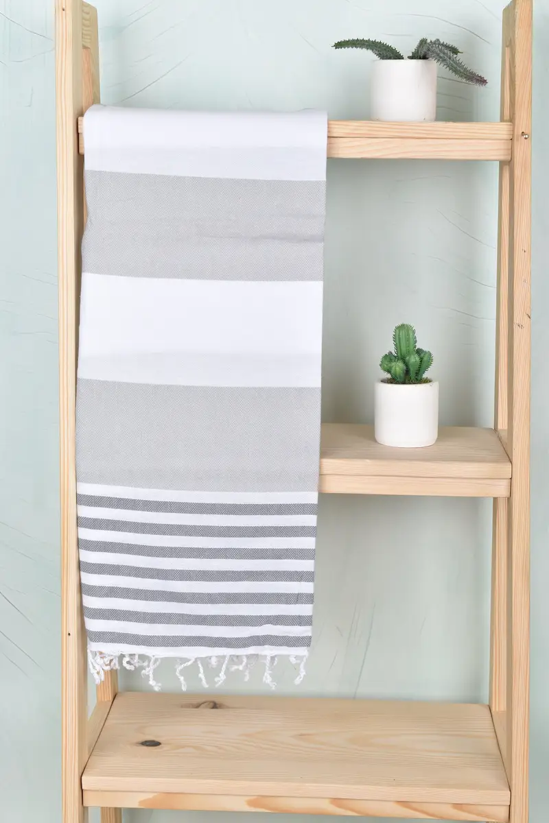 Wedding Hand Made Gift, Bachelorette Party Gifts Bridesmaids, Peshtemal, Turkish Towel Set, Bath towel, 70x40 Cotton Striped Towel, Gift For Him - 8