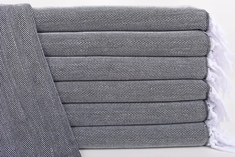 Monogram Hand Towel, 36x18 Cotton Herringbone Towel, Wedding Favors, Custom Hand Towel, Gift For Him, Custom Turkish Towel, Bridal Shower Gifts - 1