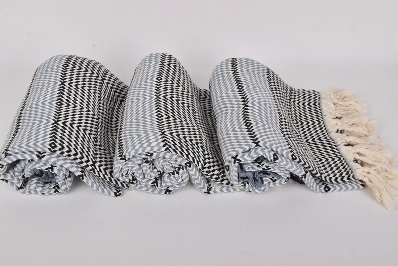 Handwoven Turkish bath towel, Organic Beach Towel, 80x40 Cotton Diamond Towel, Thin towel, Personalized Gifts, Soft towel, Family Gift, Scarf Towel - 8