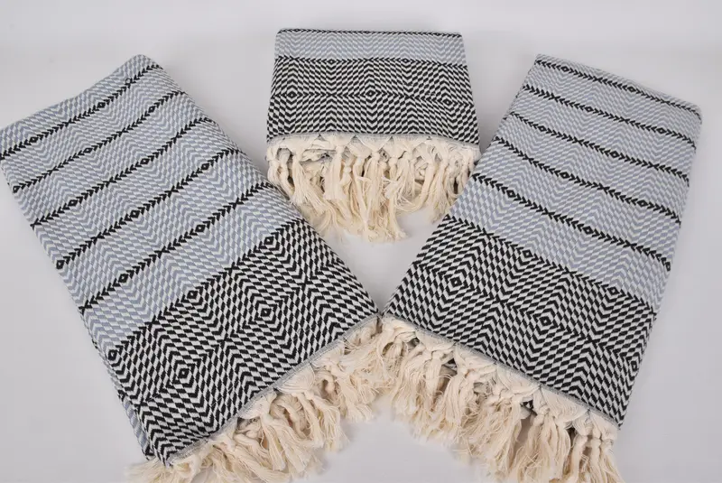 Handwoven Turkish bath towel, Organic Beach Towel, 80x40 Cotton Diamond Towel, Thin towel, Personalized Gifts, Soft towel, Family Gift, Scarf Towel - 6