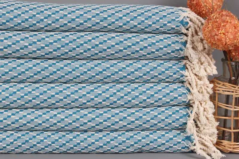 Holiday Towel, Organic towel, Beach Towel Gift, Fouta towel, Summer Gift Ideas, 68x40 Cotton Geometric Towel, Bride Gift, Custom Bath Towel - 2