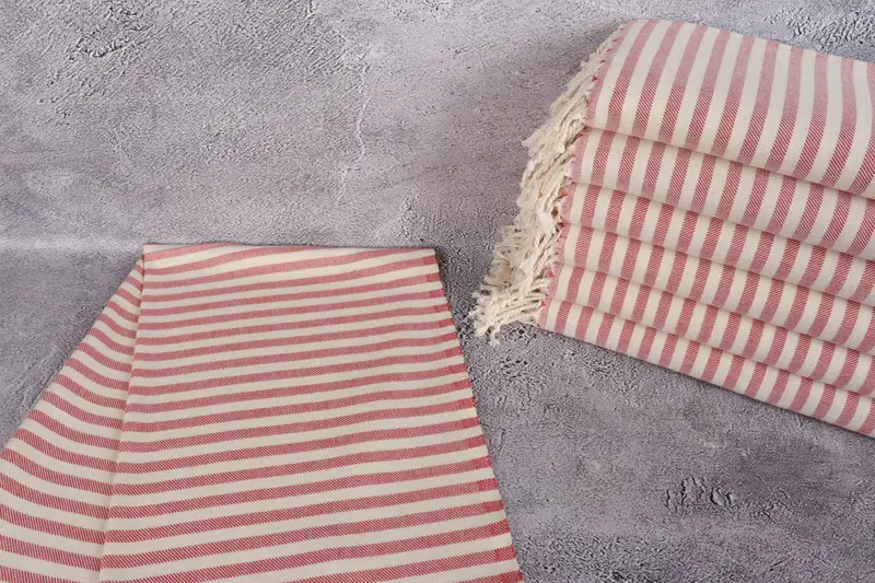 40x24 Cotton Striped Towel, Travel Towel, Personalized Kitchen Towel, Monogram Hand Towel, Bride Gift, Small Bath Towels, Girl Trip Party Favor - 2