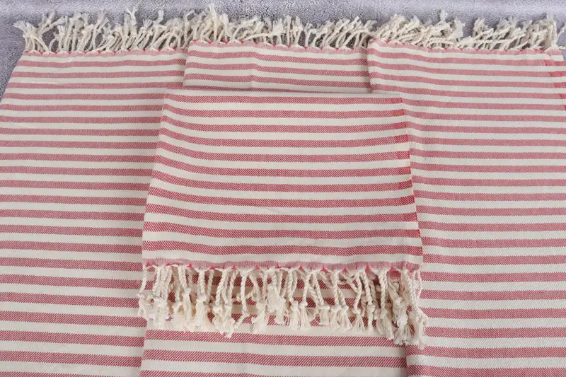 40x24 Cotton Striped Towel, Travel Towel, Personalized Kitchen Towel, Monogram Hand Towel, Bride Gift, Small Bath Towels, Girl Trip Party Favor - 4