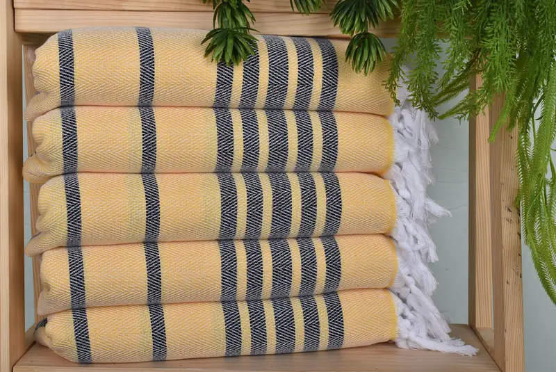 Beach Wedding Favor, Wedding Anniversary Gift, Wedding Favors, Family Gift, Turkish Hand Towel, 40x20 Cotton Zig zag Towel, Monogram Kitchen Towel - 1
