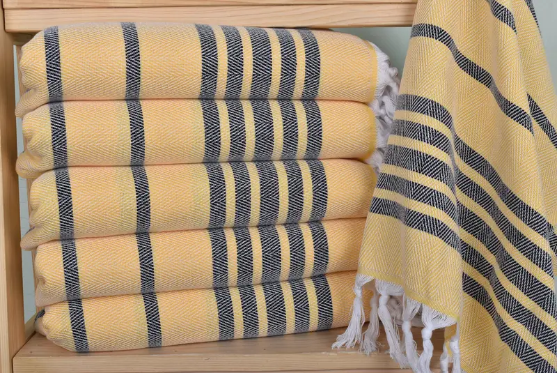 Beach Wedding Favor, Wedding Anniversary Gift, Wedding Favors, Family Gift, Turkish Hand Towel, 40x20 Cotton Zig zag Towel, Monogram Kitchen Towel - 2