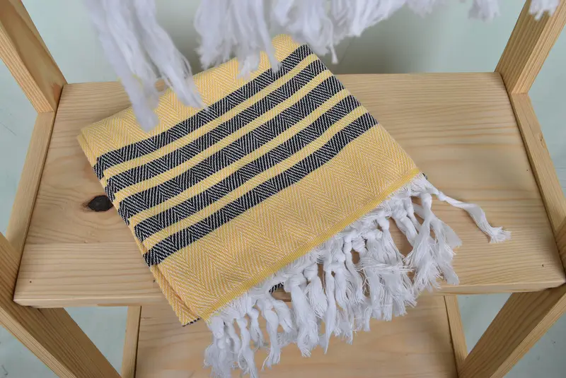 Beach Wedding Favor, Wedding Anniversary Gift, Wedding Favors, Family Gift, Turkish Hand Towel, 40x20 Cotton Zig zag Towel, Monogram Kitchen Towel - 5