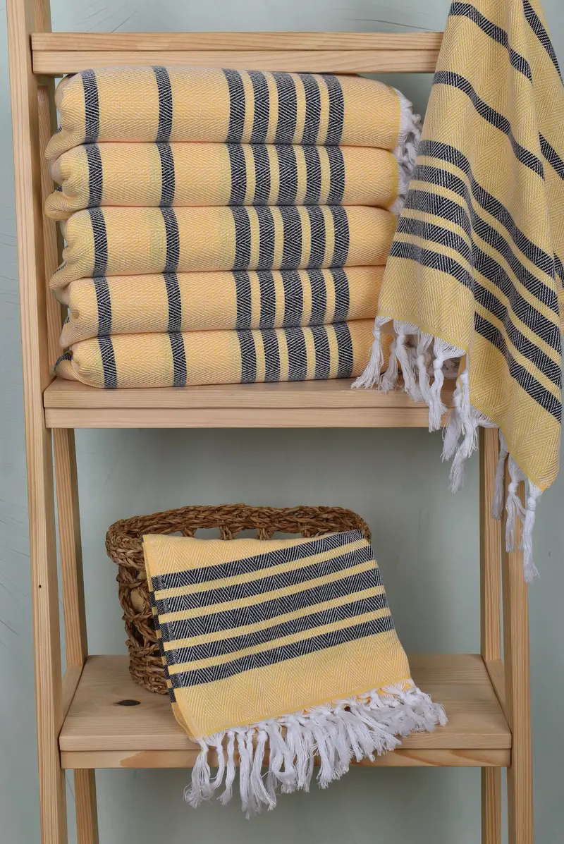 Beach Wedding Favor, Wedding Anniversary Gift, Wedding Favors, Family Gift, Turkish Hand Towel, 40x20 Cotton Zig zag Towel, Monogram Kitchen Towel - 3