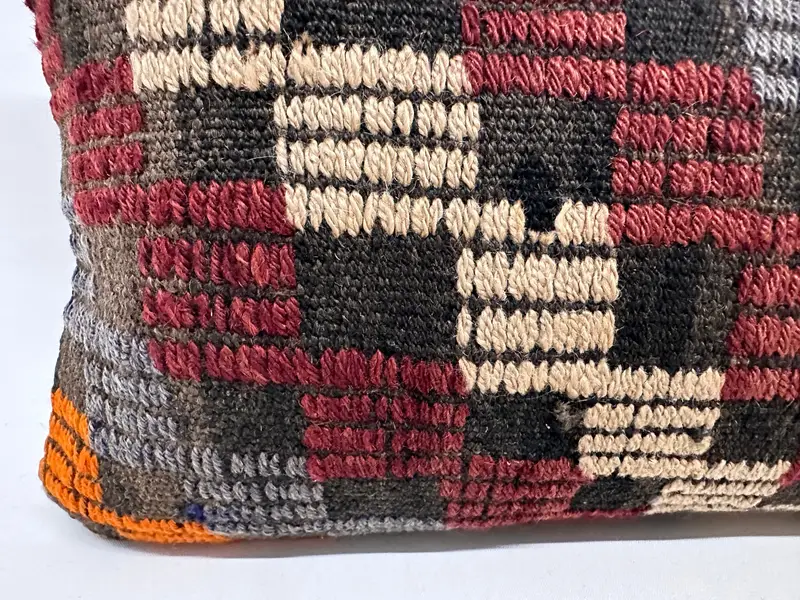 Designer Throw Pillow Cover, Vintage Pillow, 12x36 Purple Pillow Cover, Boho Pillow, Kilim Pillow, Pillow, Turkish Bench Pillow Case - 4