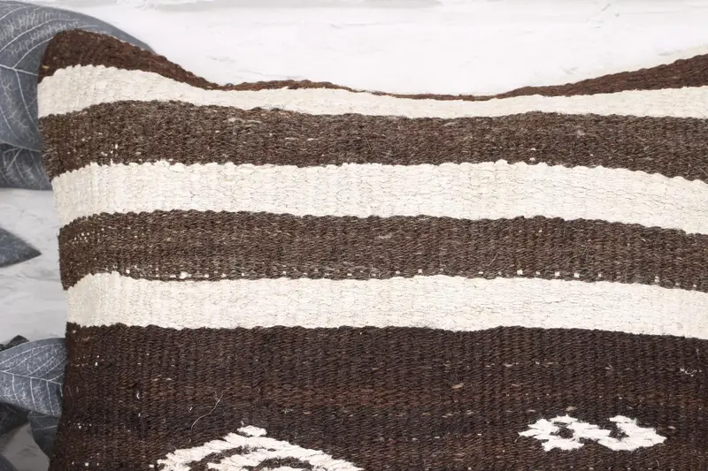 Pillow Sham, Turkish Kilim Pillow, 16x16 White Pillow Case, Ottoman Cushion Cover, Accent Throw Pillow Sham, Throw Kilim Pillow, Kilim Cushion Sham - 2